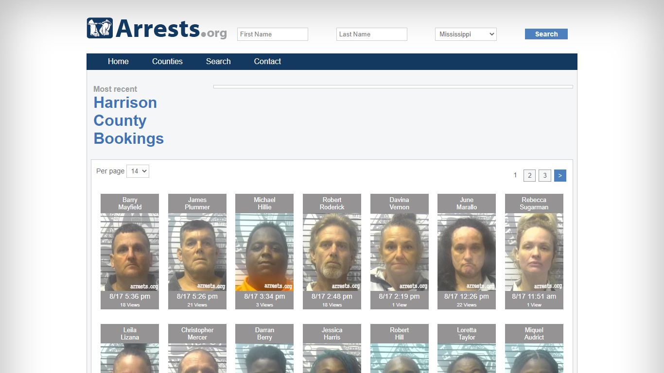 Harrison County Arrests and Inmate Search